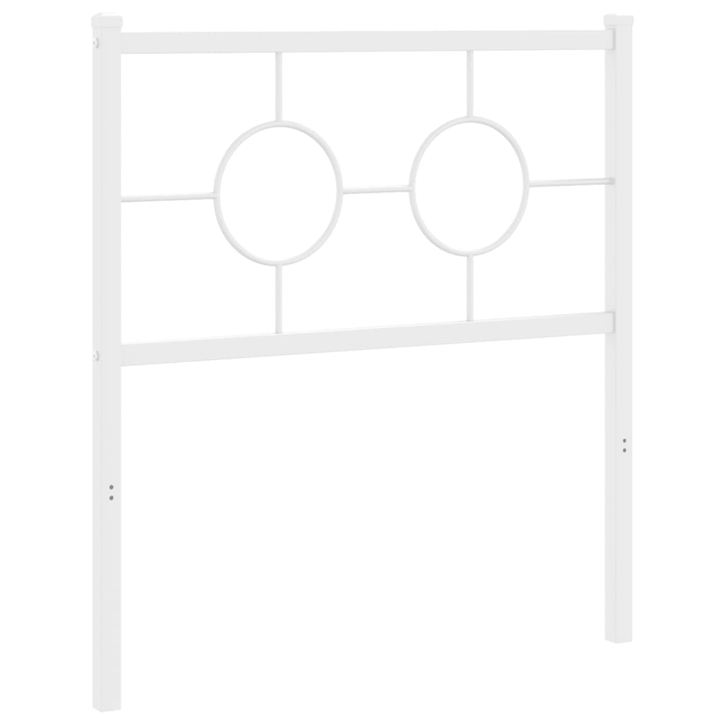 vidaXL Tăblie de pat metalică, alb, 80 cm vidaXL Tăblie de pat metalică, alb, 80 cm