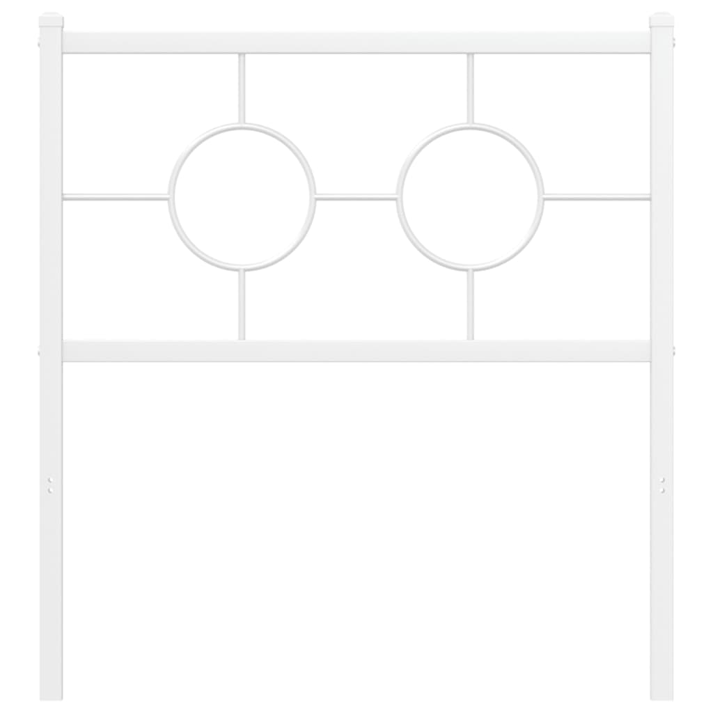 vidaXL Tăblie de pat metalică, alb, 80 cm vidaXL Tăblie de pat metalică, alb, 80 cm