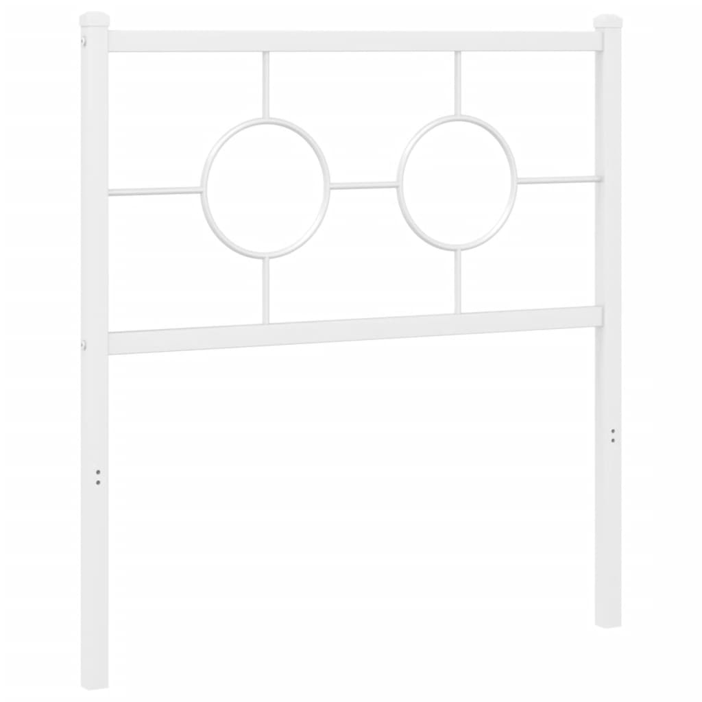 vidaXL Tăblie de pat metalică, alb, 80 cm vidaXL Tăblie de pat metalică, alb, 80 cm