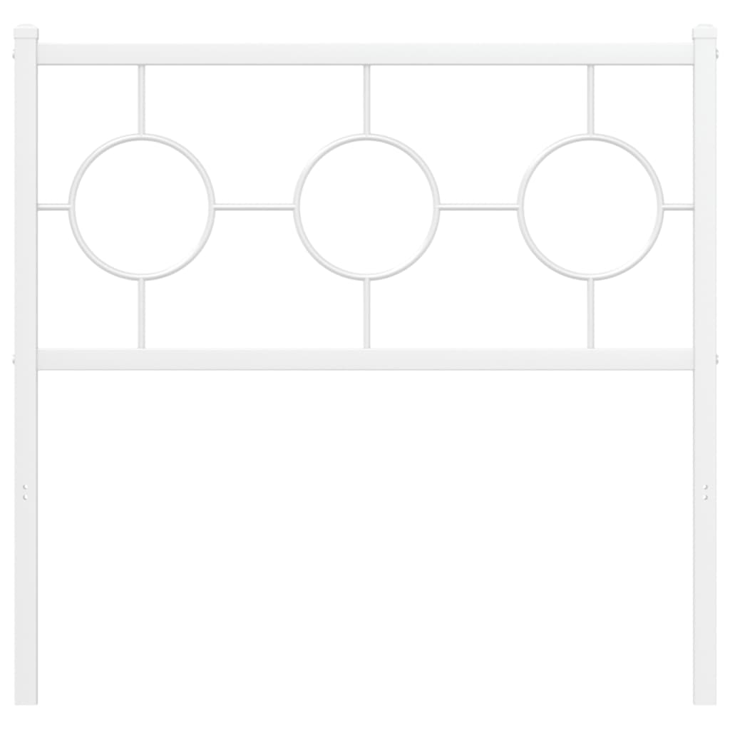 vidaXL Tăblie de pat metalică, alb, 90 cm vidaXL Tăblie de pat metalică, alb, 90 cm