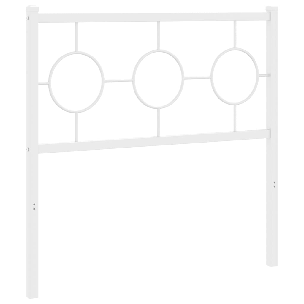 vidaXL Tăblie de pat metalică, alb, 90 cm vidaXL Tăblie de pat metalică, alb, 90 cm