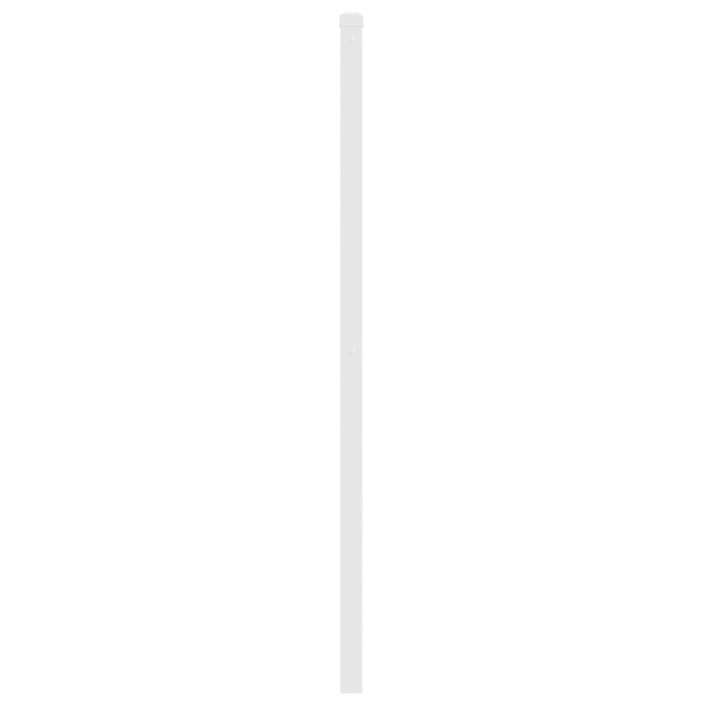 vidaXL Tăblie de pat metalică, alb, 135 cm