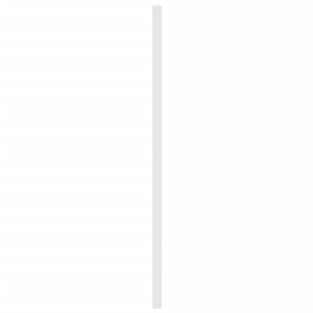 vidaXL Tăblie de pat metalică, alb, 150 cm