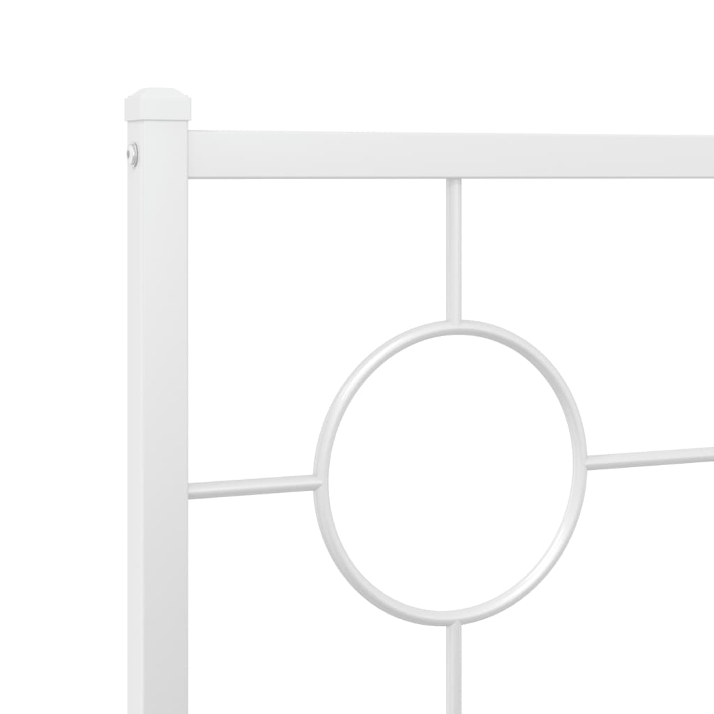 vidaXL Tăblie de pat metalică, alb, 200 cm vidaXL Tăblie de pat metalică, alb, 200 cm