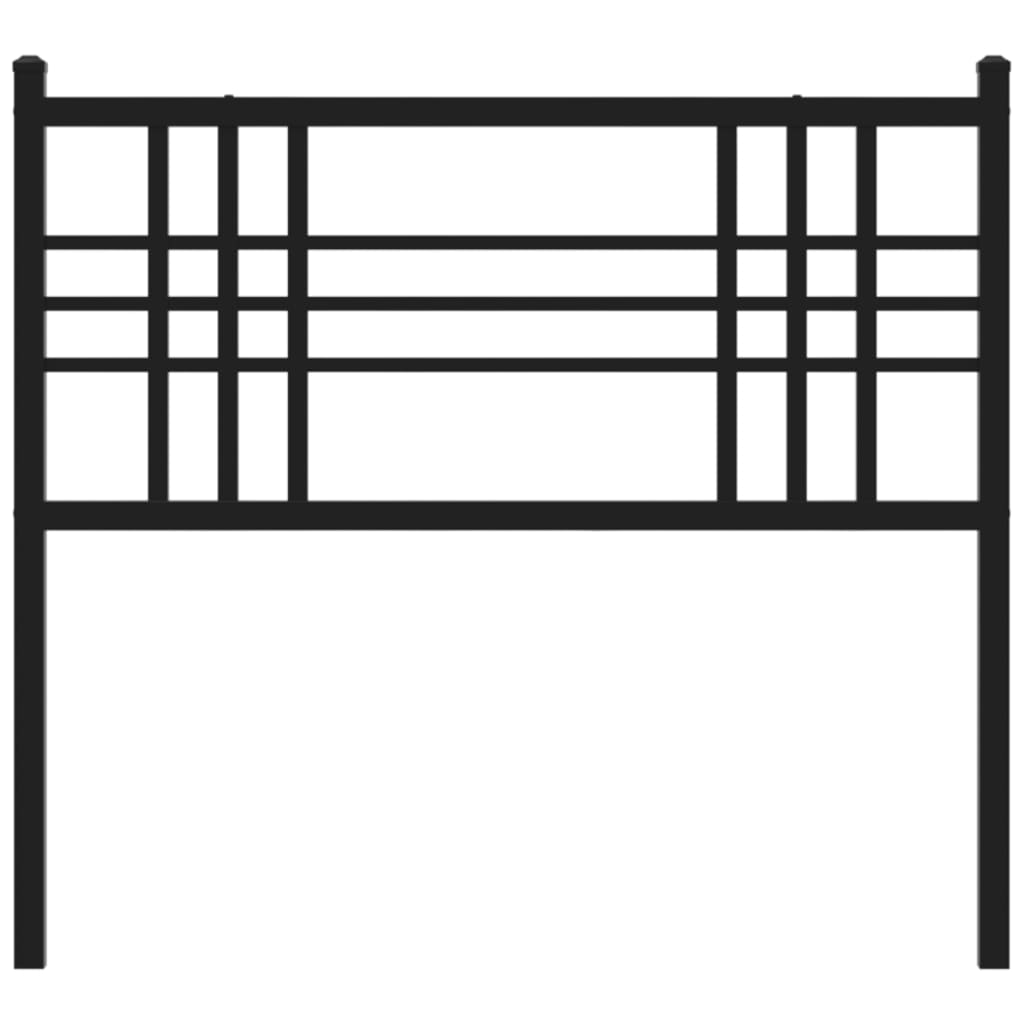 vidaXL Tăblie de pat metalică, negru, 90 cm