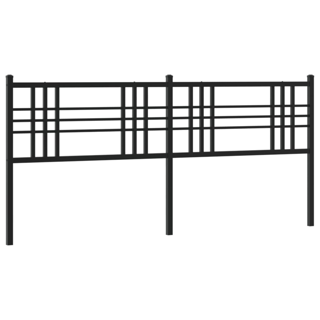 vidaXL Tăblie de pat metalică, negru, 180 cm vidaXL Tăblie de pat metalică, negru, 180 cm