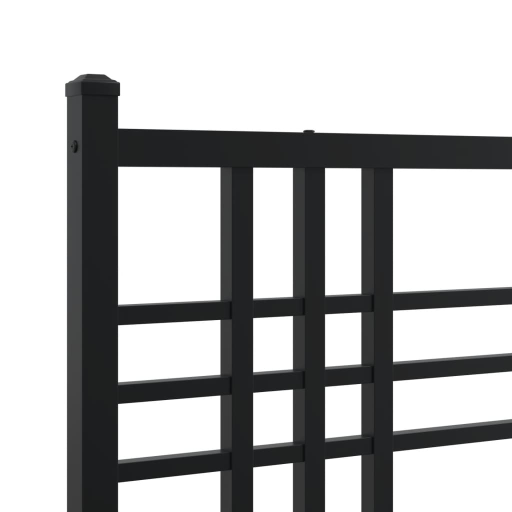 vidaXL Tăblie de pat metalică, negru, 180 cm vidaXL Tăblie de pat metalică, negru, 180 cm