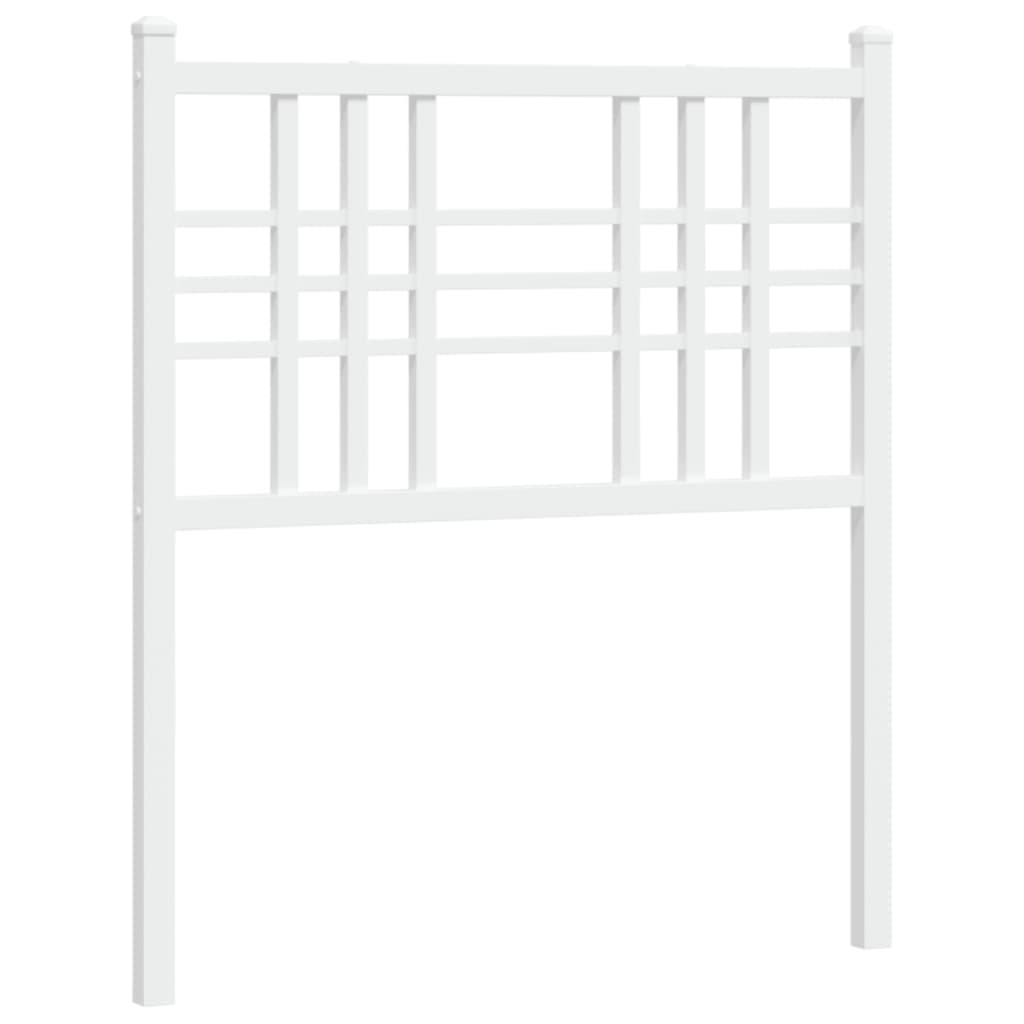 vidaXL Tăblie de pat metalică, alb, 75 cm vidaXL Tăblie de pat metalică, alb, 75 cm