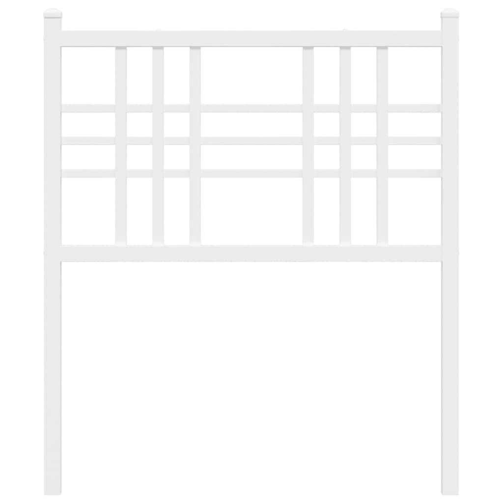 vidaXL Tăblie de pat metalică, alb, 75 cm vidaXL Tăblie de pat metalică, alb, 75 cm