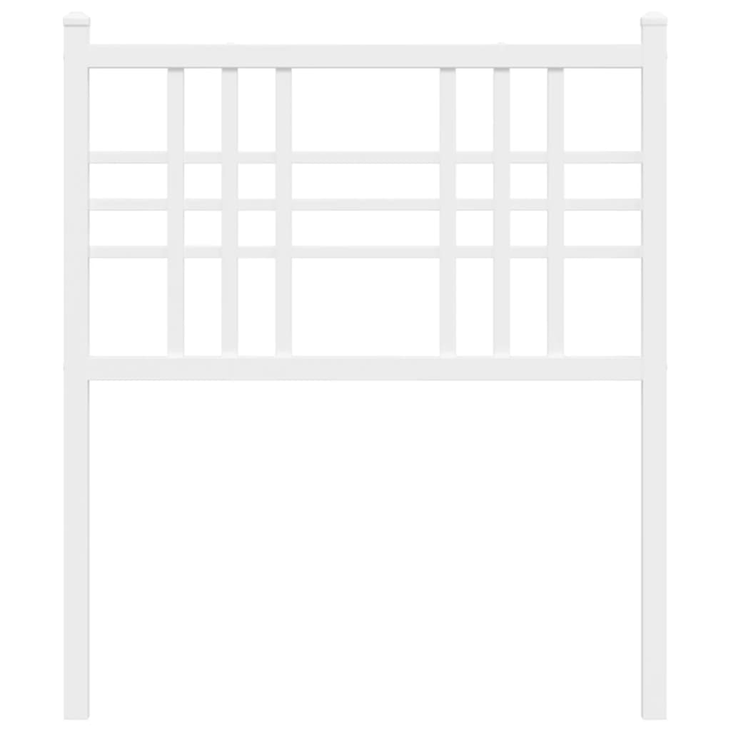 vidaXL Tăblie de pat metalică, alb, 80 cm vidaXL Tăblie de pat metalică, alb, 80 cm