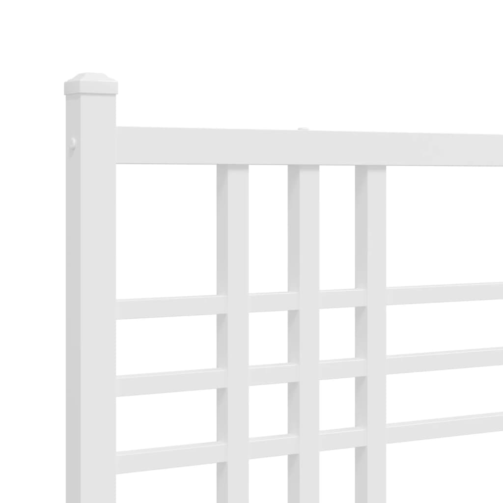 vidaXL Tăblie de pat metalică, alb, 80 cm vidaXL Tăblie de pat metalică, alb, 80 cm