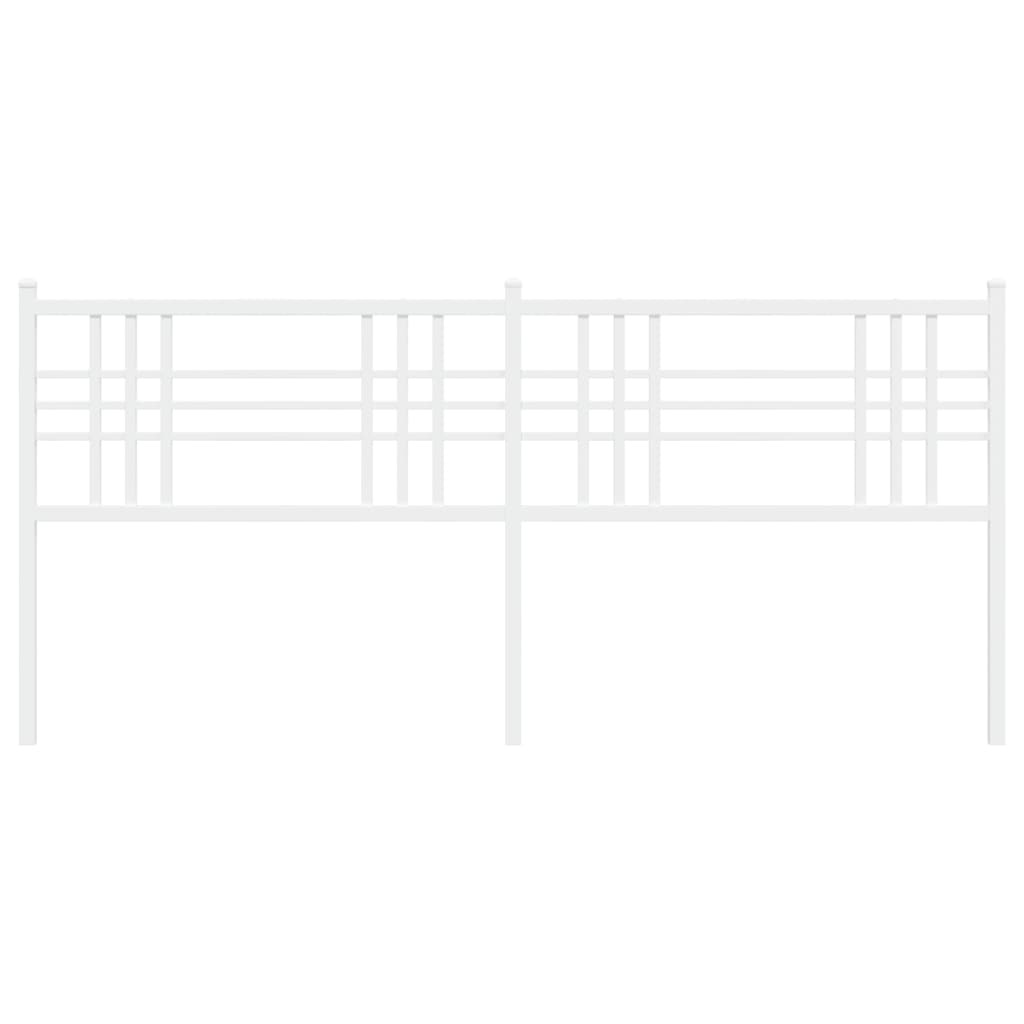 vidaXL Tăblie de pat metalică, alb, 200 cm vidaXL Tăblie de pat metalică, alb, 200 cm