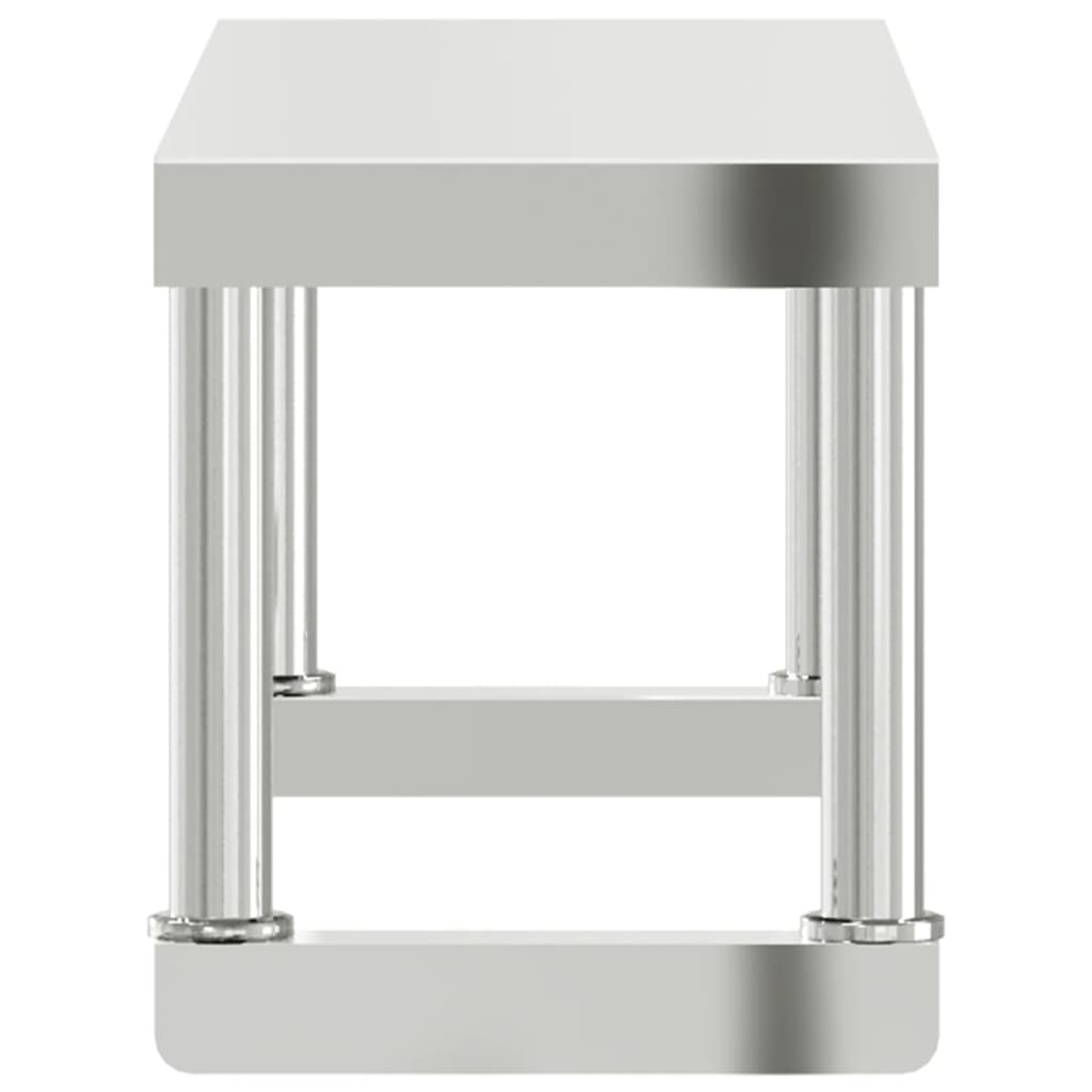 vidaXL Raft superior masă de lucru, 110x30x35 cm, oțel inoxidabil vidaXL Raft superior masă de lucru, 110x30x35 cm, oțel inoxidabil