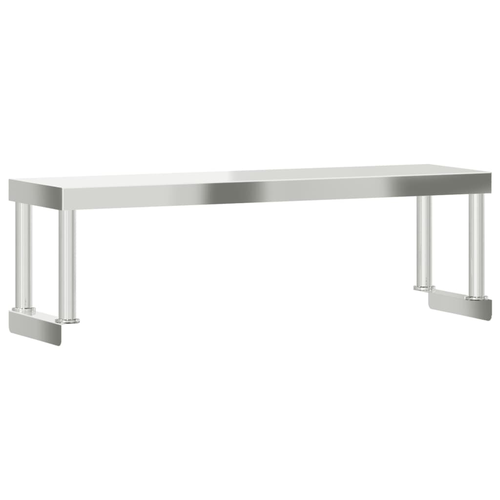 vidaXL Raft superior masă de lucru, 110x30x35 cm, oțel inoxidabil vidaXL Raft superior masă de lucru, 110x30x35 cm, oțel inoxidabil