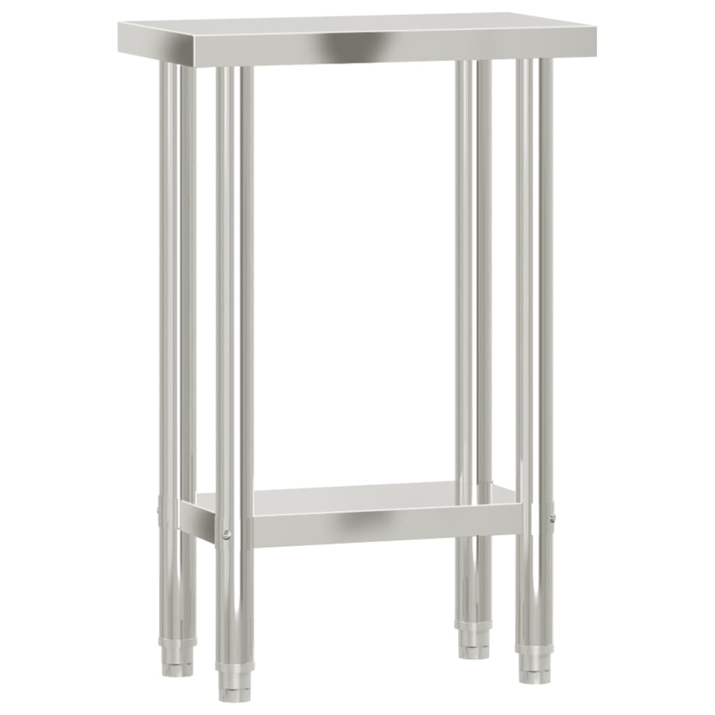 vidaXL Masă de lucru pentru bucătărie, 55x30x85 cm, oțel inoxidabil vidaXL Masă de lucru pentru bucătărie, 55x30x85 cm, oțel inoxidabil