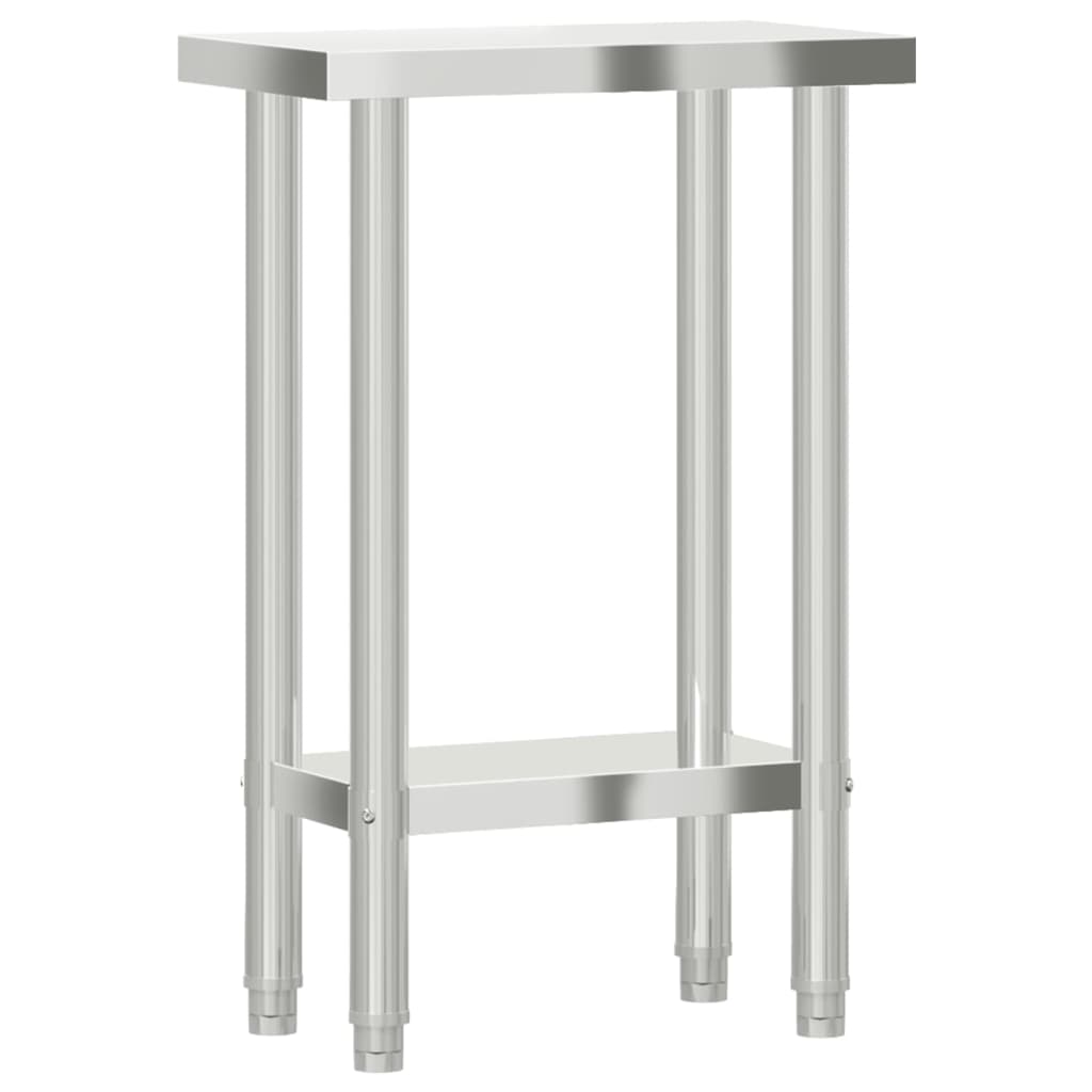vidaXL Masă de lucru pentru bucătărie, 55x30x85 cm, oțel inoxidabil vidaXL Masă de lucru pentru bucătărie, 55x30x85 cm, oțel inoxidabil