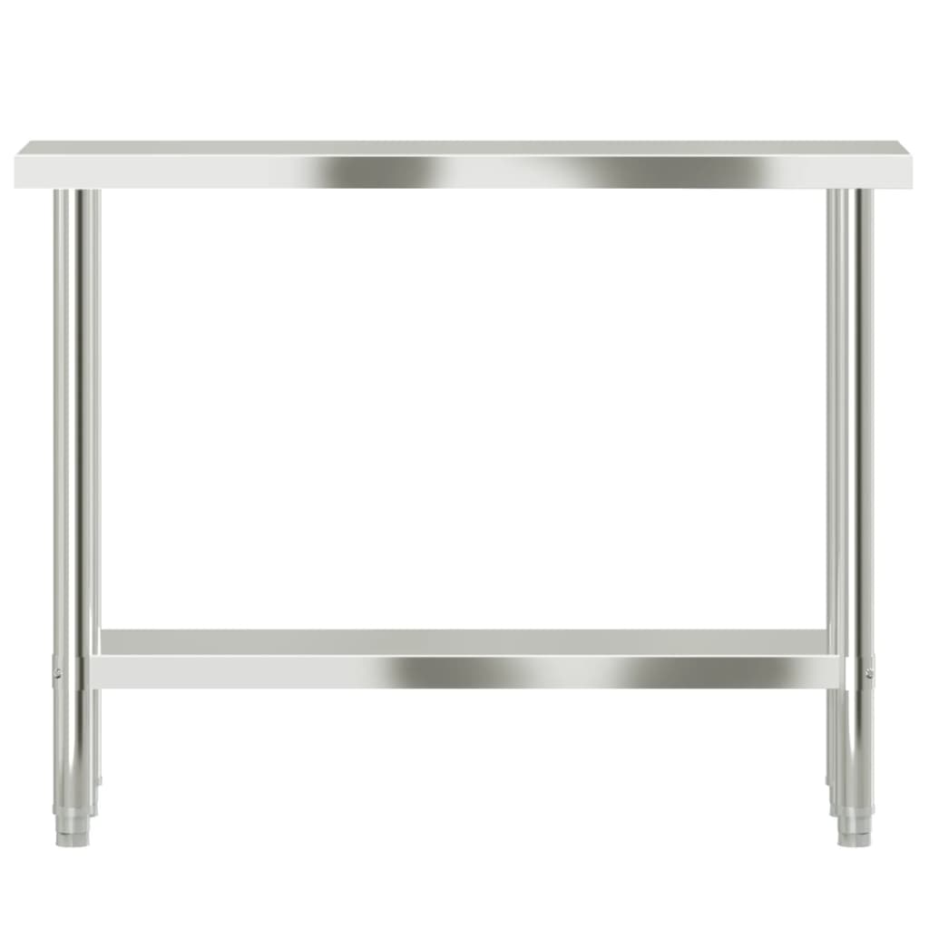 vidaXL Masă de lucru pentru bucătărie, 110x30x85 cm, oțel inoxidabil vidaXL Masă de lucru pentru bucătărie, 110x30x85 cm, oțel inoxidabil