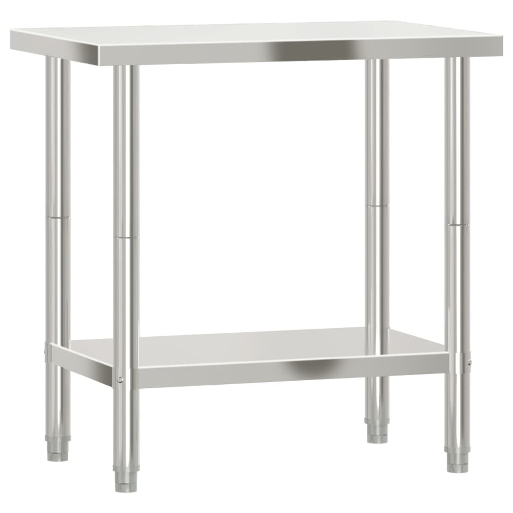 vidaXL Masă de lucru pentru bucătărie, 82,5x55x85 cm, oțel inoxidabil vidaXL Masă de lucru pentru bucătărie, 82,5x55x85 cm, oțel inoxidabil