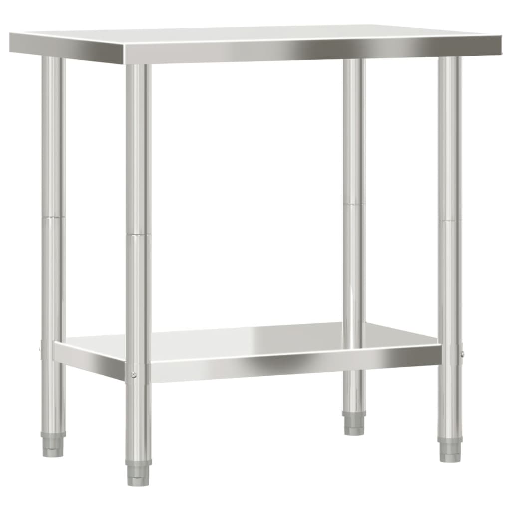 vidaXL Masă de lucru pentru bucătărie, 82,5x55x85 cm, oțel inoxidabil vidaXL Masă de lucru pentru bucătărie, 82,5x55x85 cm, oțel inoxidabil