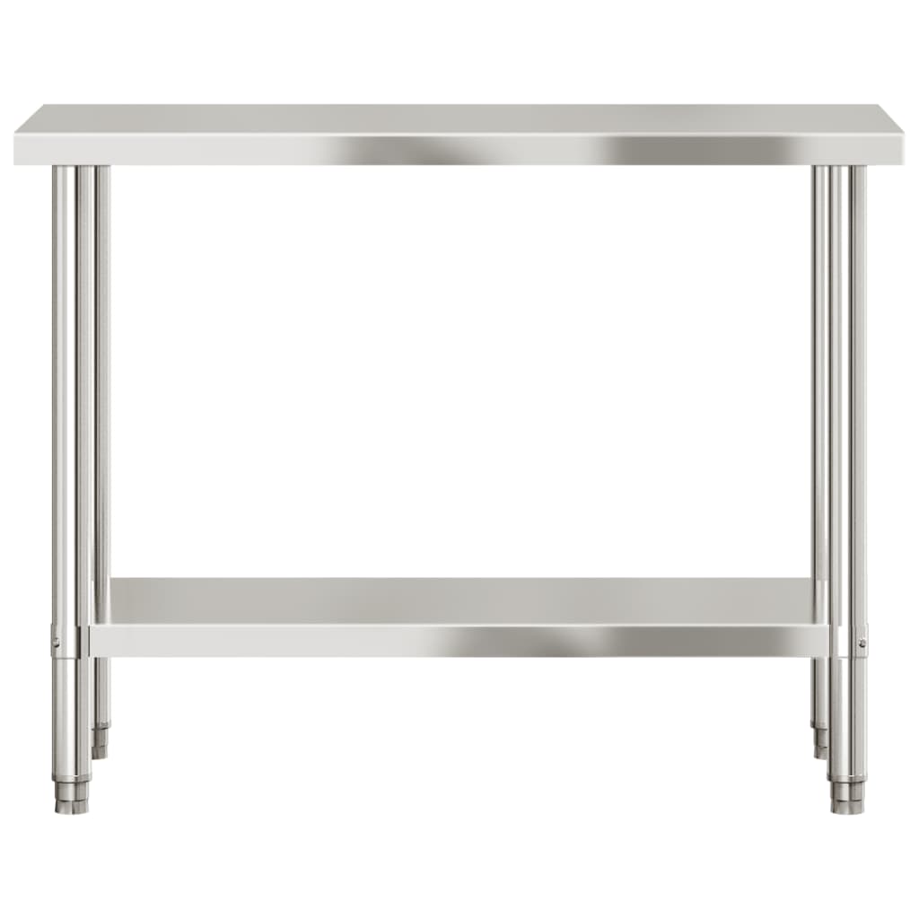 vidaXL Masă de lucru pentru bucătărie, 110x55x85 cm, oțel inoxidabil vidaXL Masă de lucru pentru bucătărie, 110x55x85 cm, oțel inoxidabil