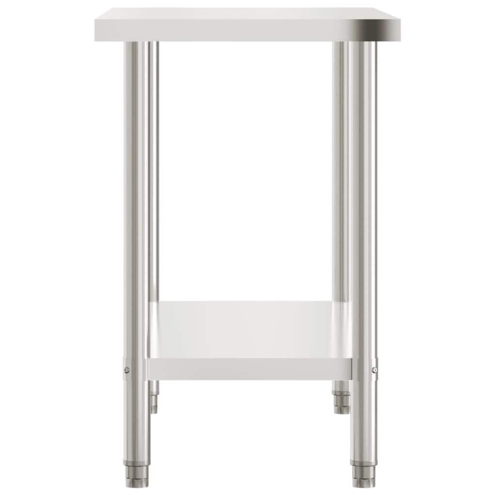 vidaXL Masă de lucru pentru bucătărie, 110x55x85 cm, oțel inoxidabil vidaXL Masă de lucru pentru bucătărie, 110x55x85 cm, oțel inoxidabil