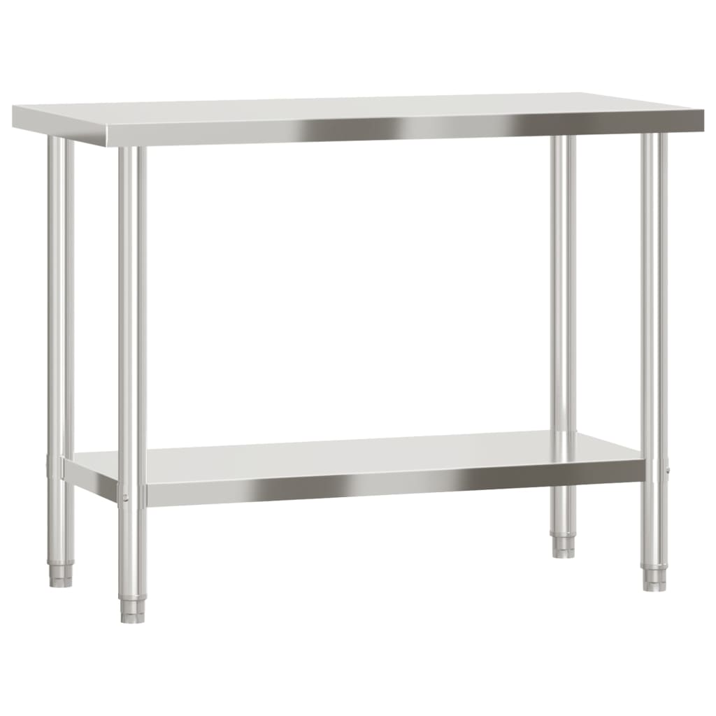 vidaXL Masă de lucru pentru bucătărie, 110x55x85 cm, oțel inoxidabil vidaXL Masă de lucru pentru bucătărie, 110x55x85 cm, oțel inoxidabil