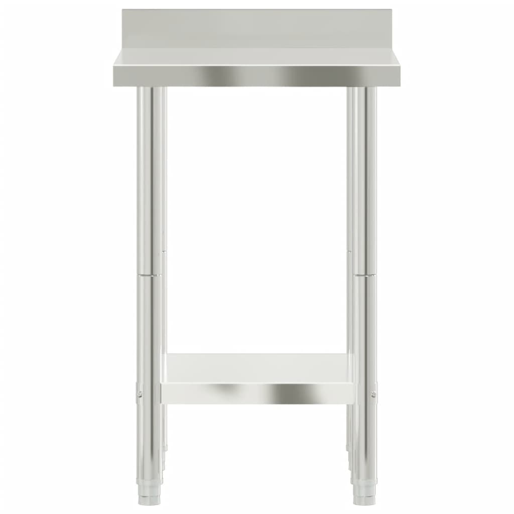 vidaXL Masă de lucru bucătărie, bordură antistropire, 55x55x93 cm oțel vidaXL Masă de lucru bucătărie, bordură antistropire, 55x55x93 cm oțel