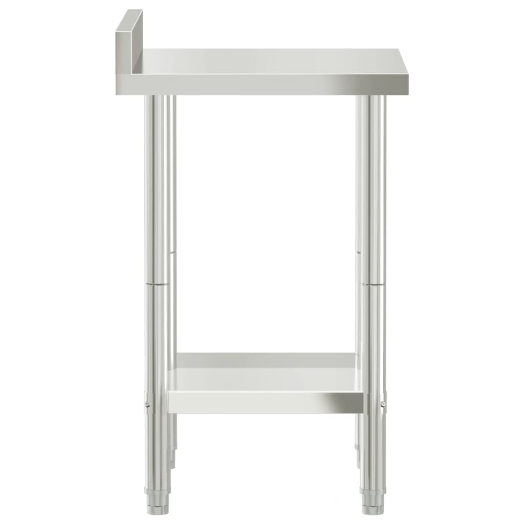 vidaXL Masă de lucru bucătărie, bordură antistropire, 55x55x93 cm oțel vidaXL Masă de lucru bucătărie, bordură antistropire, 55x55x93 cm oțel