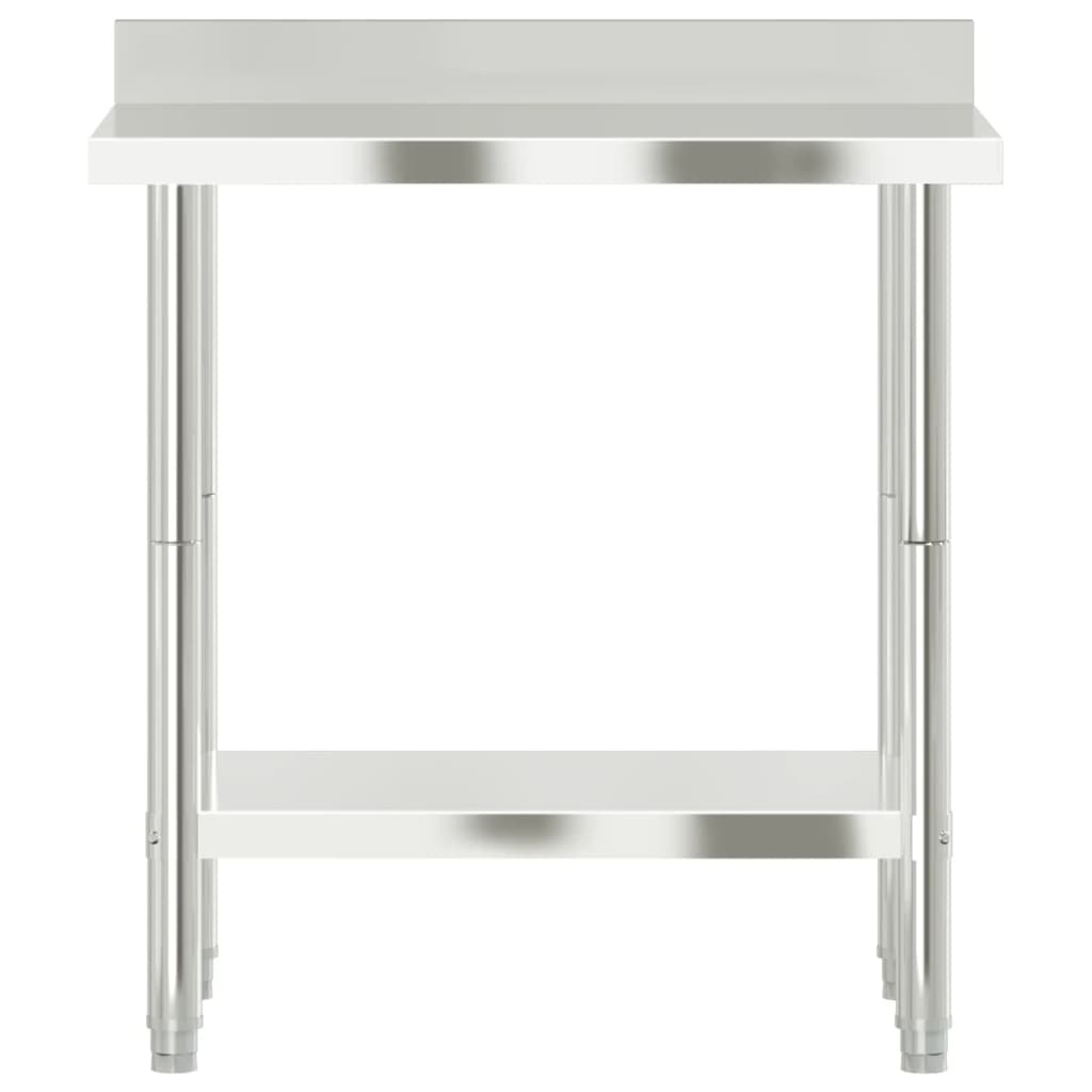 vidaXL Masă de lucru bucătărie bordură antistropire 82,5x55x93 cm oțel vidaXL Masă de lucru bucătărie bordură antistropire 82,5x55x93 cm oțel