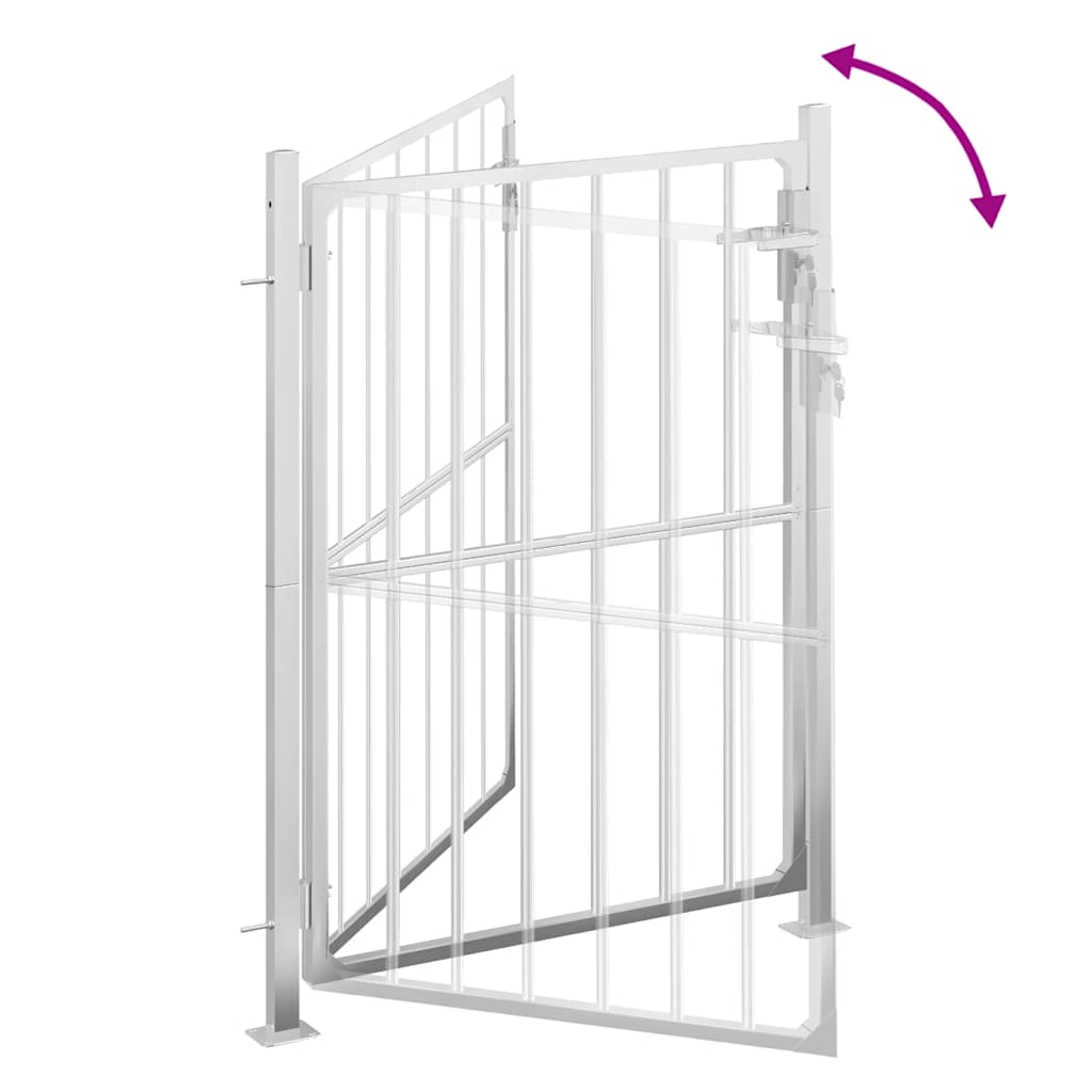 vidaXL Poartă de grădină 100x120 cm oțel inoxidabil