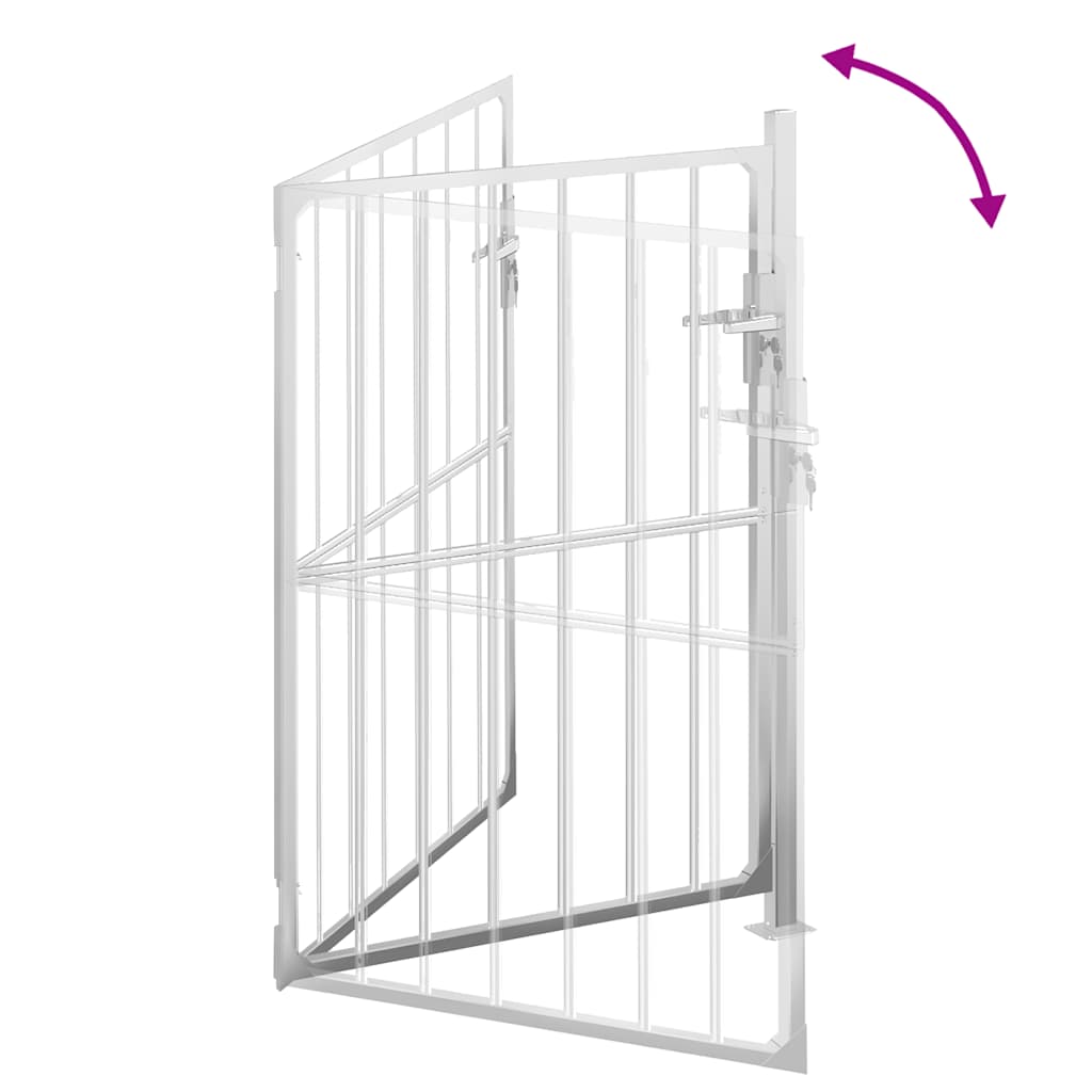 vidaXL Poartă de grădină 100x145 cm oțel inoxidabil