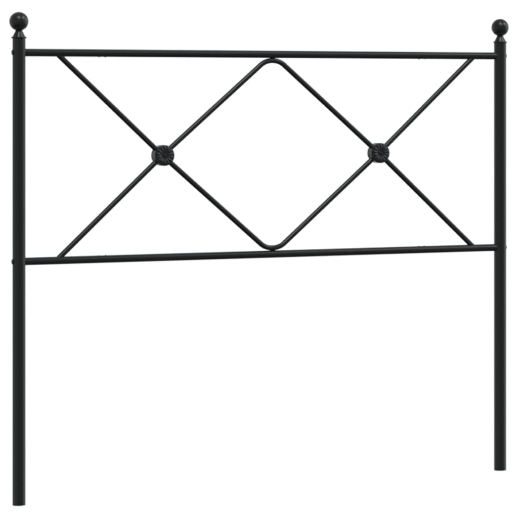 vidaXL Tăblie de pat metalică, negru, 100 cm vidaXL Tăblie de pat metalică, negru, 100 cm