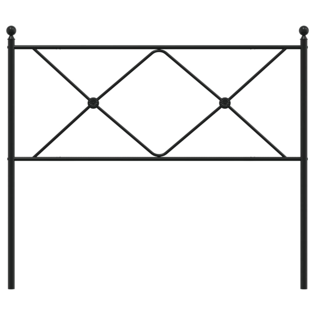 vidaXL Tăblie de pat metalică, negru, 100 cm vidaXL Tăblie de pat metalică, negru, 100 cm