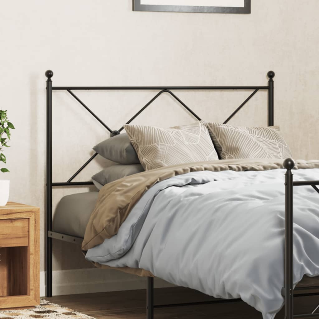 vidaXL Tăblie de pat metalică, negru, 100 cm vidaXL Tăblie de pat metalică, negru, 100 cm