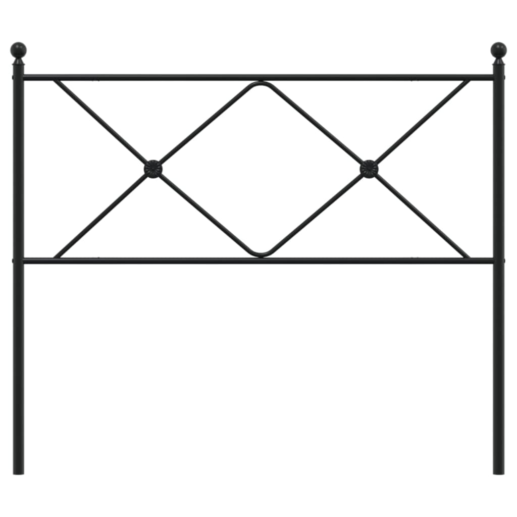 vidaXL Tăblie de pat metalică, negru, 107 cm vidaXL Tăblie de pat metalică, negru, 107 cm