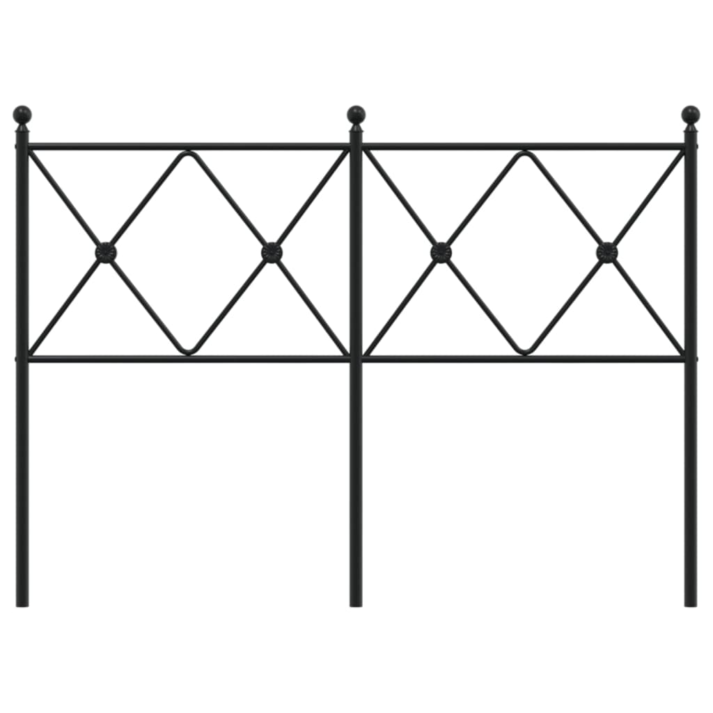 vidaXL Tăblie de pat metalică, negru, 120 cm vidaXL Tăblie de pat metalică, negru, 120 cm