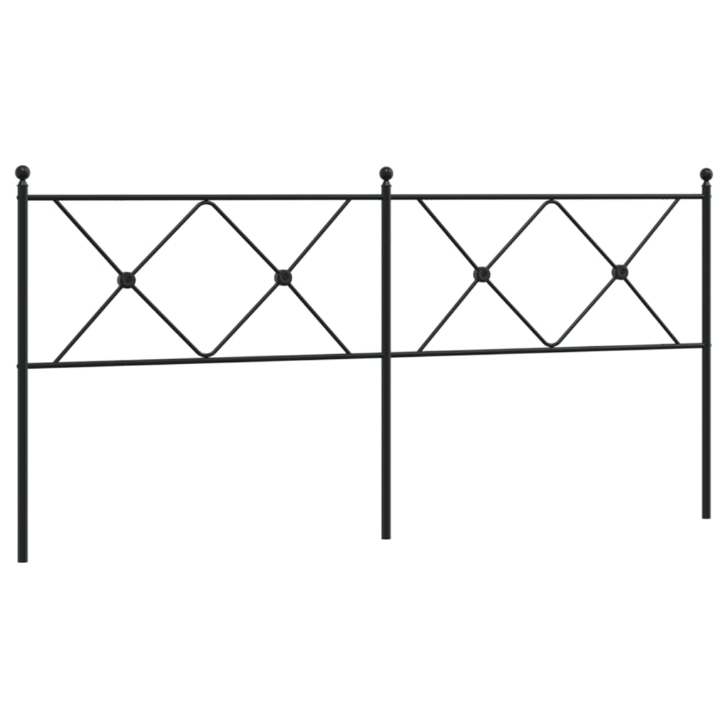 vidaXL Tăblie de pat metalică, negru, 180 cm vidaXL Tăblie de pat metalică, negru, 180 cm