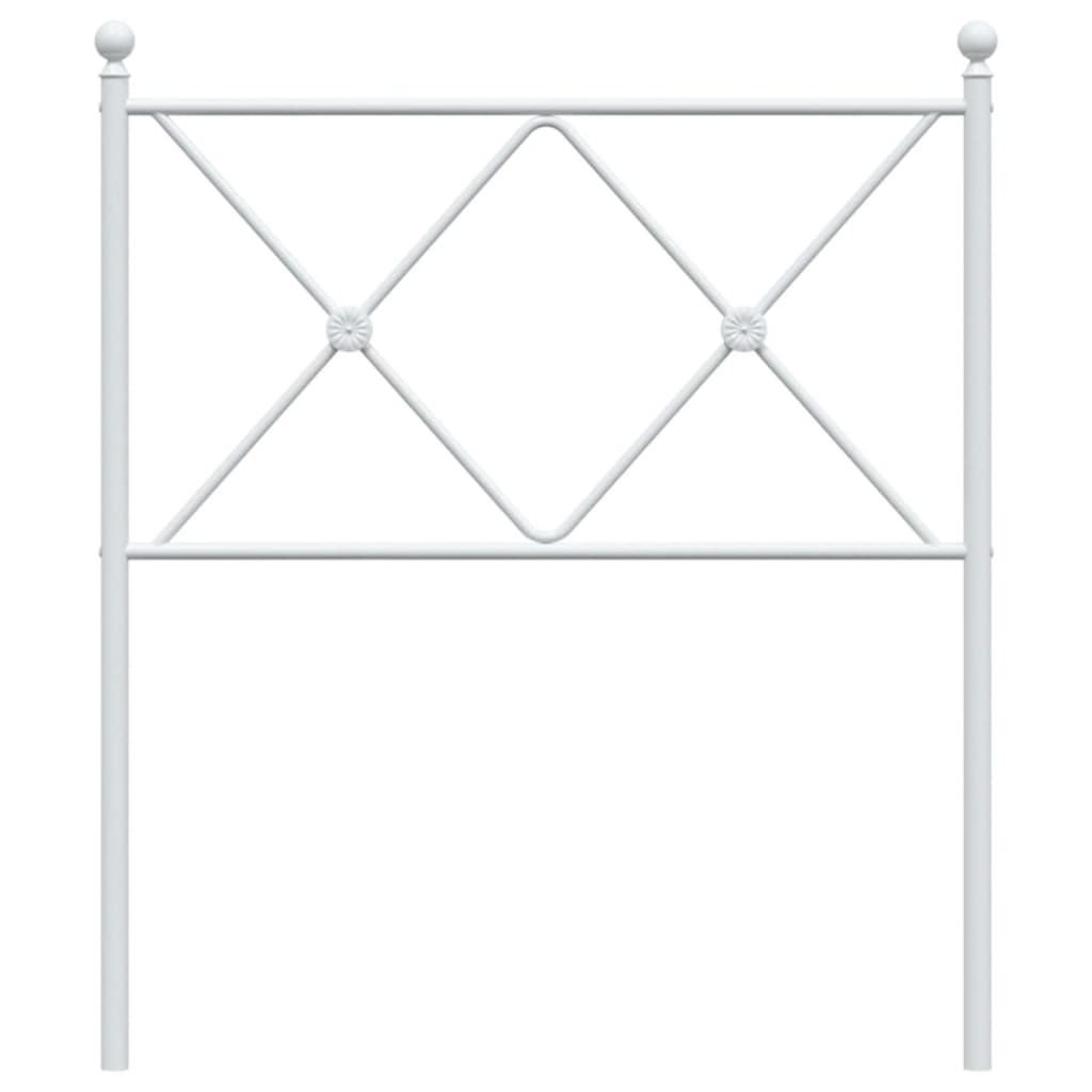 vidaXL Tăblie de pat metalică, alb, 80 cm vidaXL Tăblie de pat metalică, alb, 80 cm