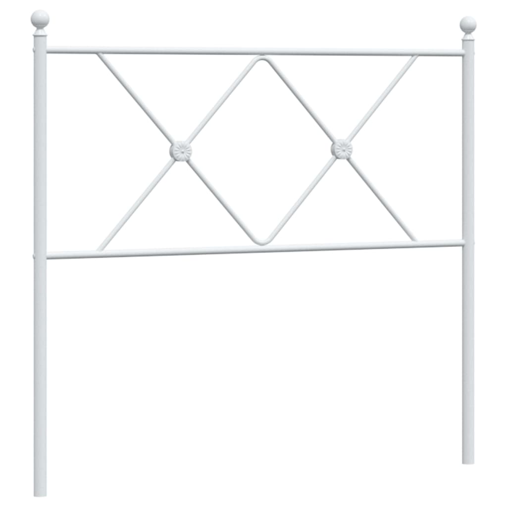 vidaXL Tăblie de pat metalică, alb, 90 cm vidaXL Tăblie de pat metalică, alb, 90 cm