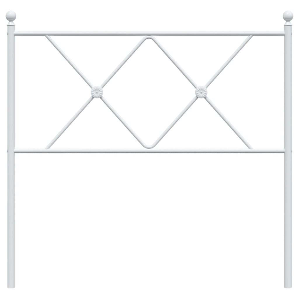 vidaXL Tăblie de pat metalică, alb, 90 cm vidaXL Tăblie de pat metalică, alb, 90 cm