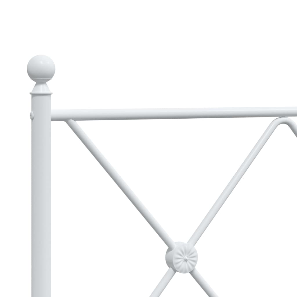 vidaXL Tăblie de pat metalică, alb, 90 cm vidaXL Tăblie de pat metalică, alb, 90 cm