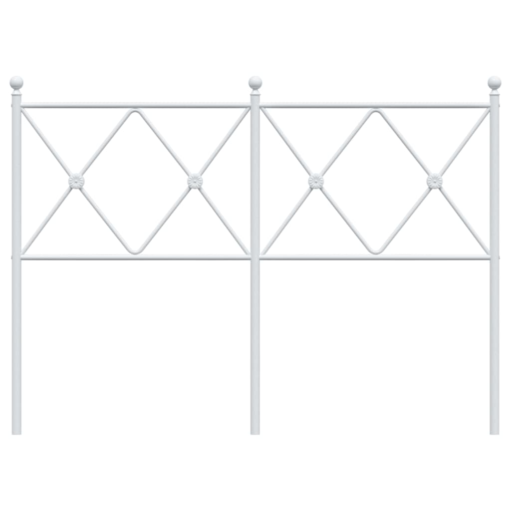 vidaXL Tăblie de pat metalică, alb, 120 cm
