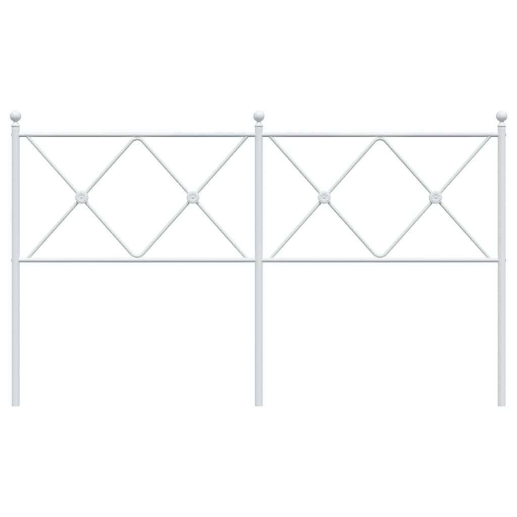 vidaXL Tăblie de pat metalică, alb, 160 cm
