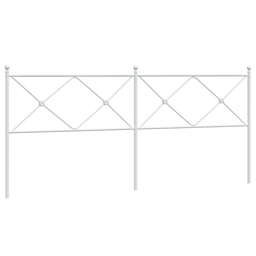 vidaXL Tăblie de pat metalică, alb, 200 cm vidaXL Tăblie de pat metalică, alb, 200 cm