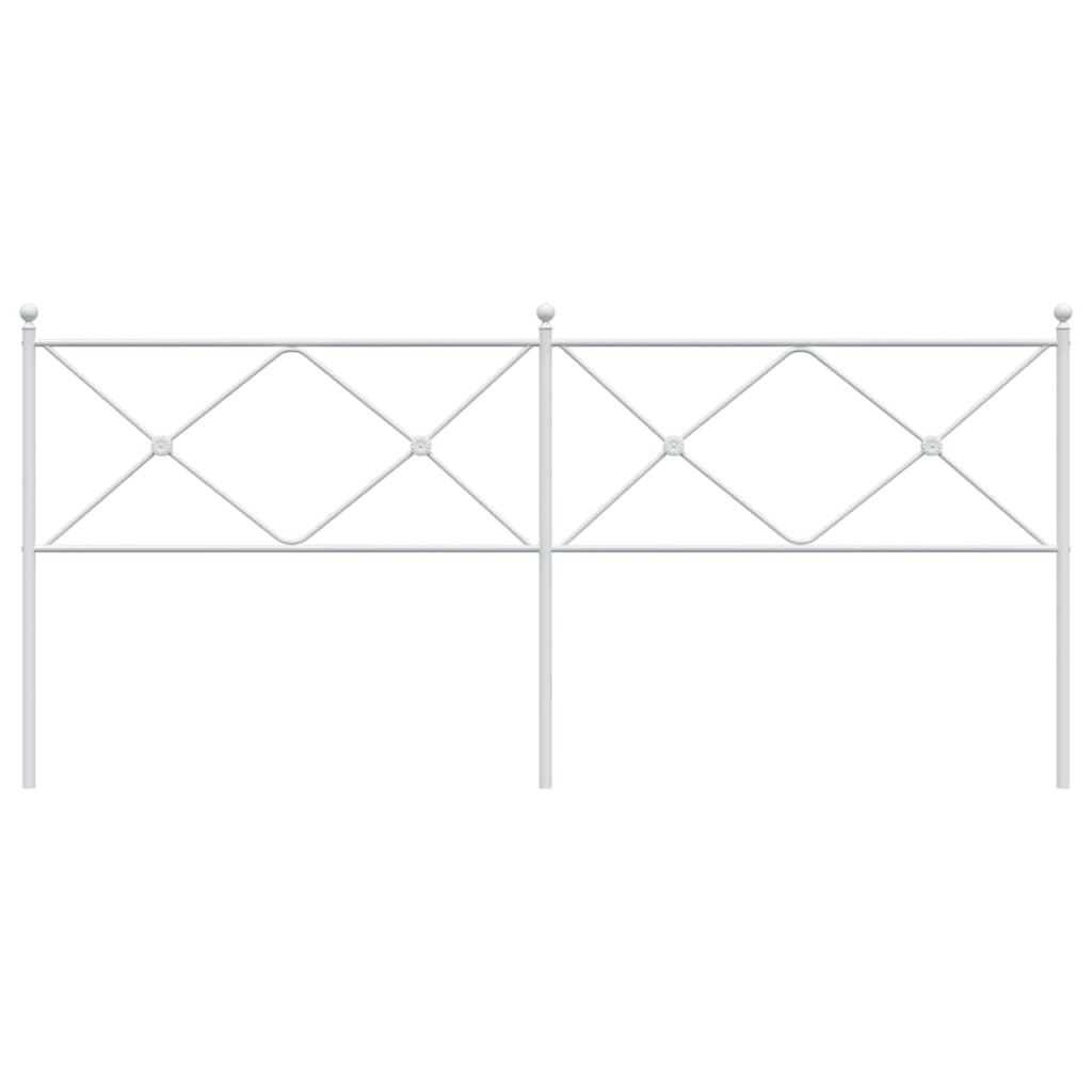 vidaXL Tăblie de pat metalică, alb, 200 cm vidaXL Tăblie de pat metalică, alb, 200 cm