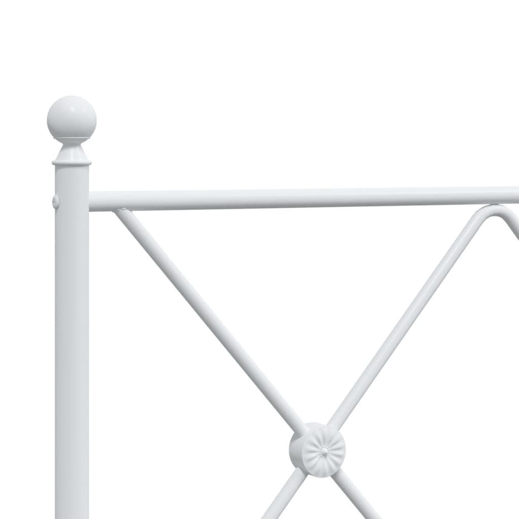 vidaXL Tăblie de pat metalică, alb, 200 cm vidaXL Tăblie de pat metalică, alb, 200 cm
