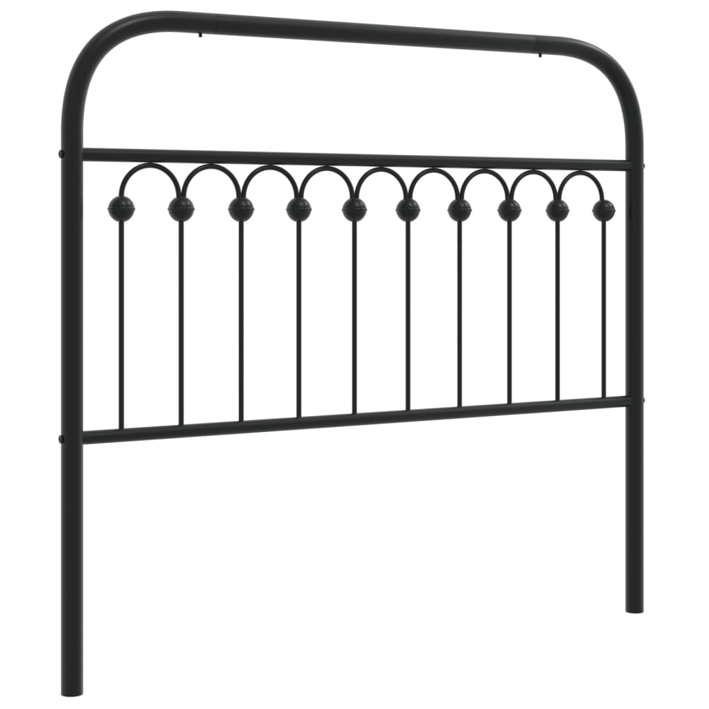 vidaXL Tăblie de pat metalică, negru, 107 cm vidaXL Tăblie de pat metalică, negru, 107 cm