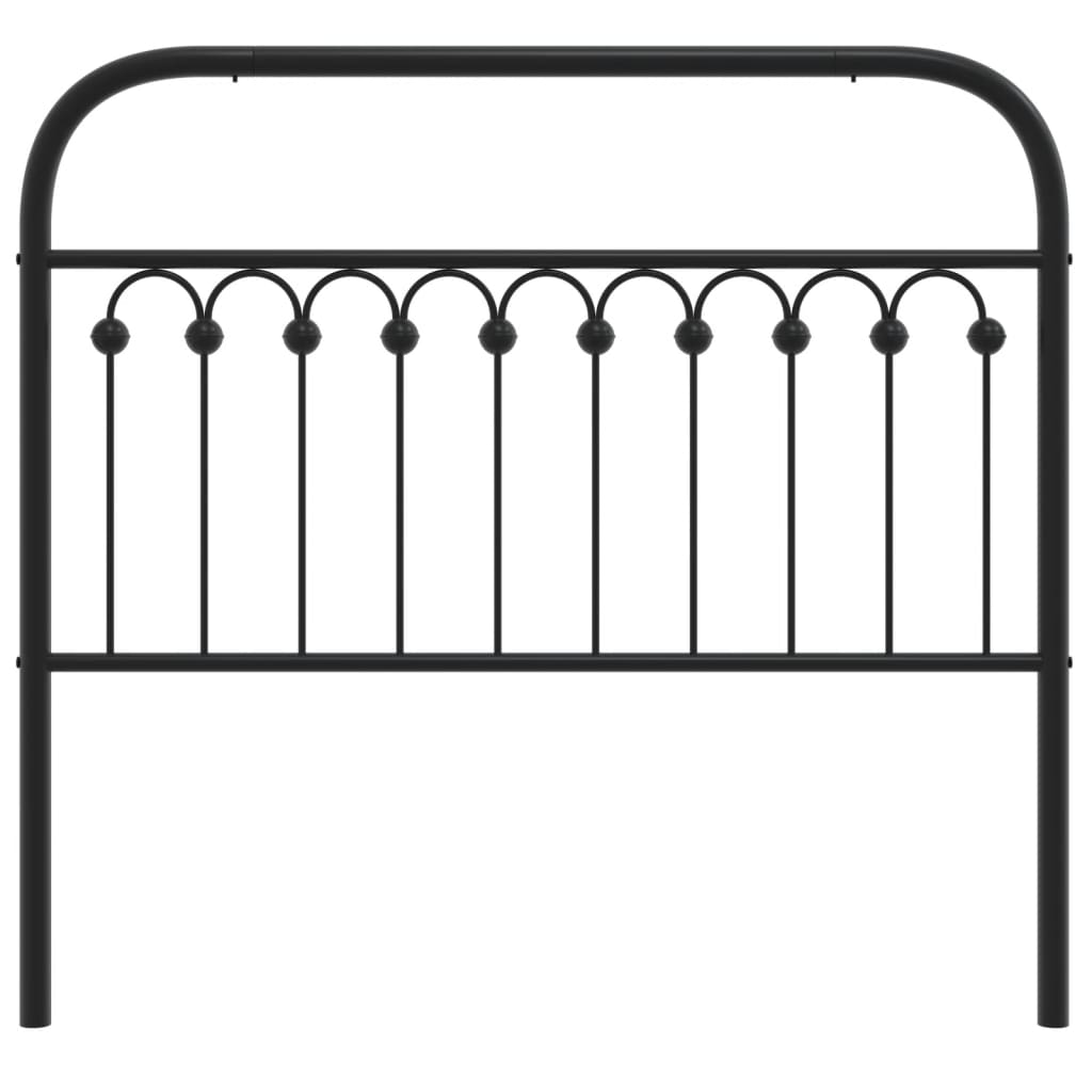 vidaXL Tăblie de pat metalică, negru, 107 cm vidaXL Tăblie de pat metalică, negru, 107 cm