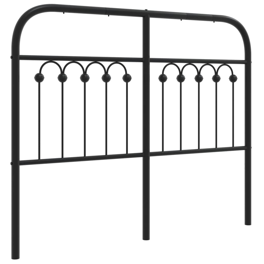 vidaXL Tăblie de pat metalică, negru, 120 cm vidaXL Tăblie de pat metalică, negru, 120 cm