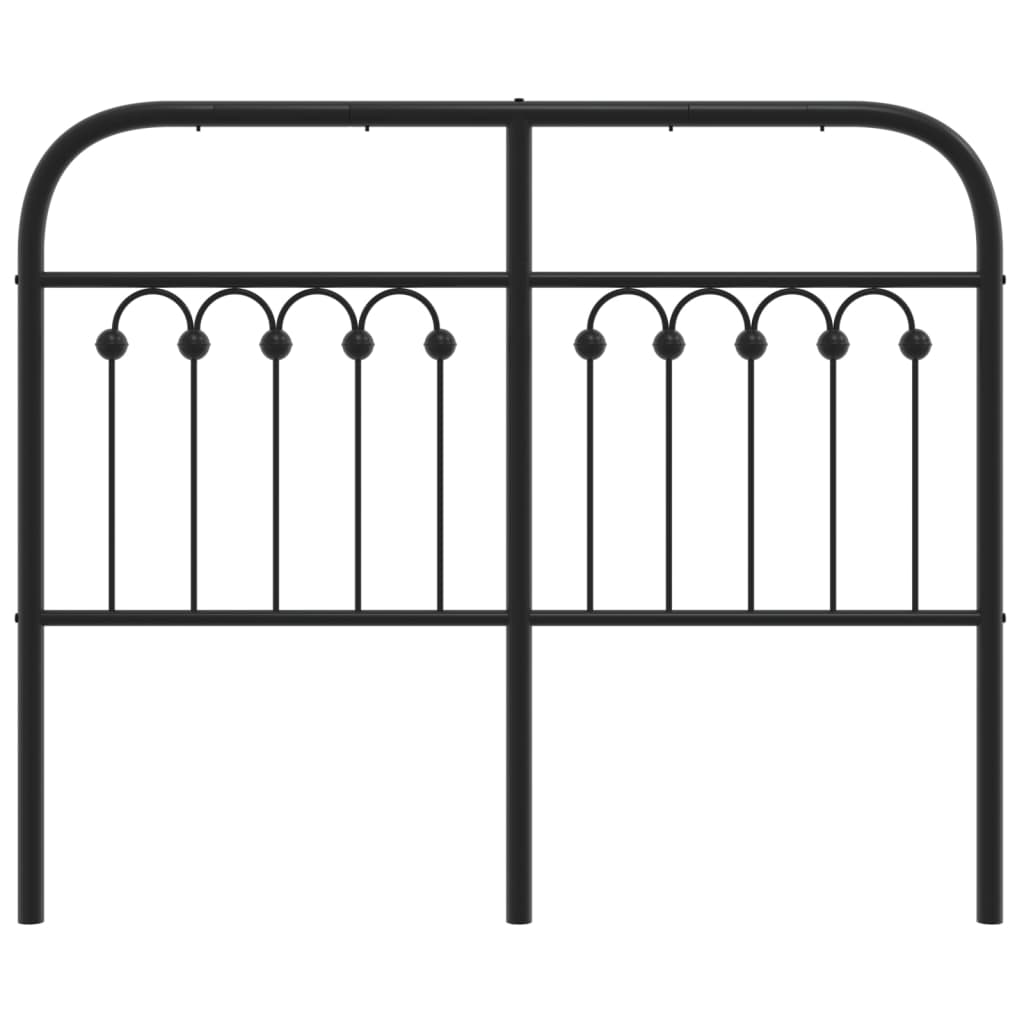 vidaXL Tăblie de pat metalică, negru, 120 cm vidaXL Tăblie de pat metalică, negru, 120 cm